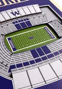 YouTheFan NCAA Washington Huskies 3D Stadium 8x32 Banner - Husky Stadium