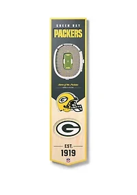 YouTheFan NFL Green Bay Packers 3D Stadium 8x32 Banner - Lambeau Field