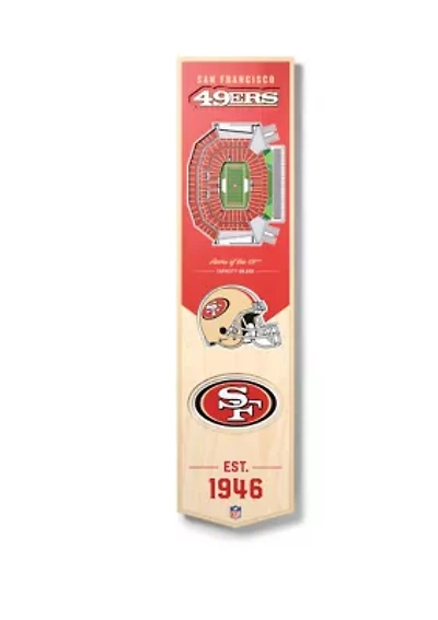 YouTheFan NFL San Francisco 49ers 3D Stadium 8x32 Banner - Levi's Stadium
