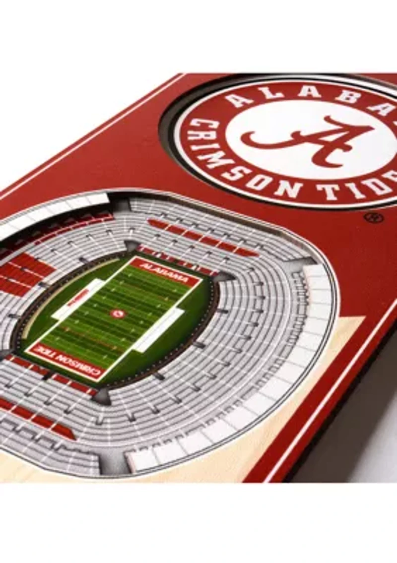 YouTheFan NCAA Alabama Crimson Tide 3D Stadium 6x19 Banner - Denny Stadium