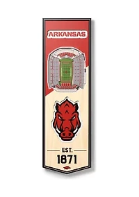 YouTheFan NCAA Arkansas Razorbacks 3D Stadium 6x19 Banner - Donald W. Reynolds Razorback Stadium