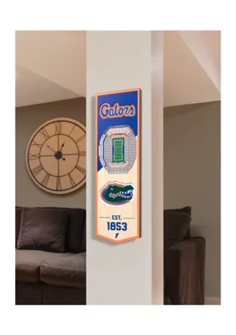 YouTheFan NCAA Florida Gators 3D Stadium 6x19 Banner - Ben Hill Griffin Stadium