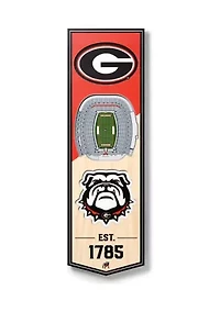 NCAA Georgia Bulldogs 3D Stadium Banner-6x19