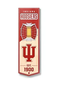 YouTheFan NCAA Indiana Hoosiers 3D Stadium 6x19 Banner - Assembly Hall