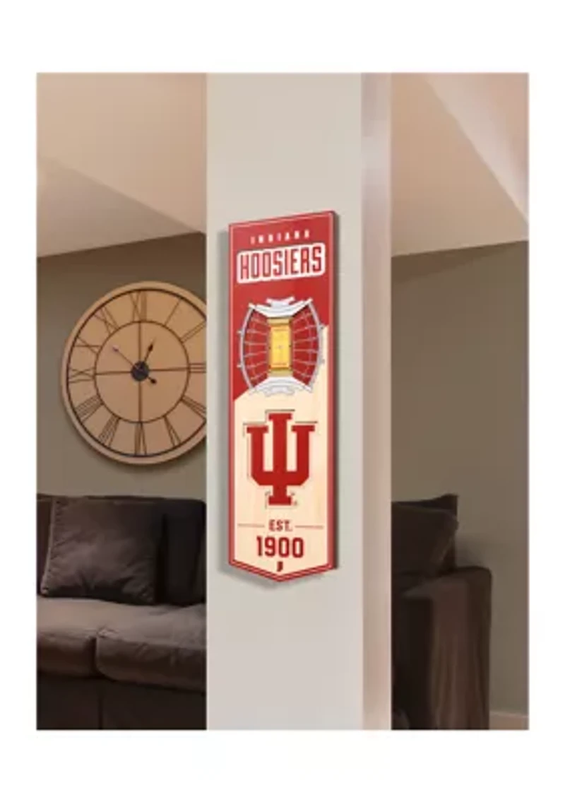 YouTheFan NCAA Indiana Hoosiers 3D Stadium 6x19 Banner - Assembly Hall
