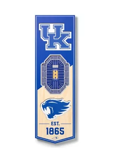 NCAA Kentucky Wildcats 3D Stadium Banner-6x19