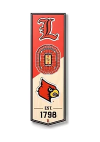 YouTheFan NCAA Louisville Cardinals 3D Stadium 6x19 Banner - KFC Yum! Center