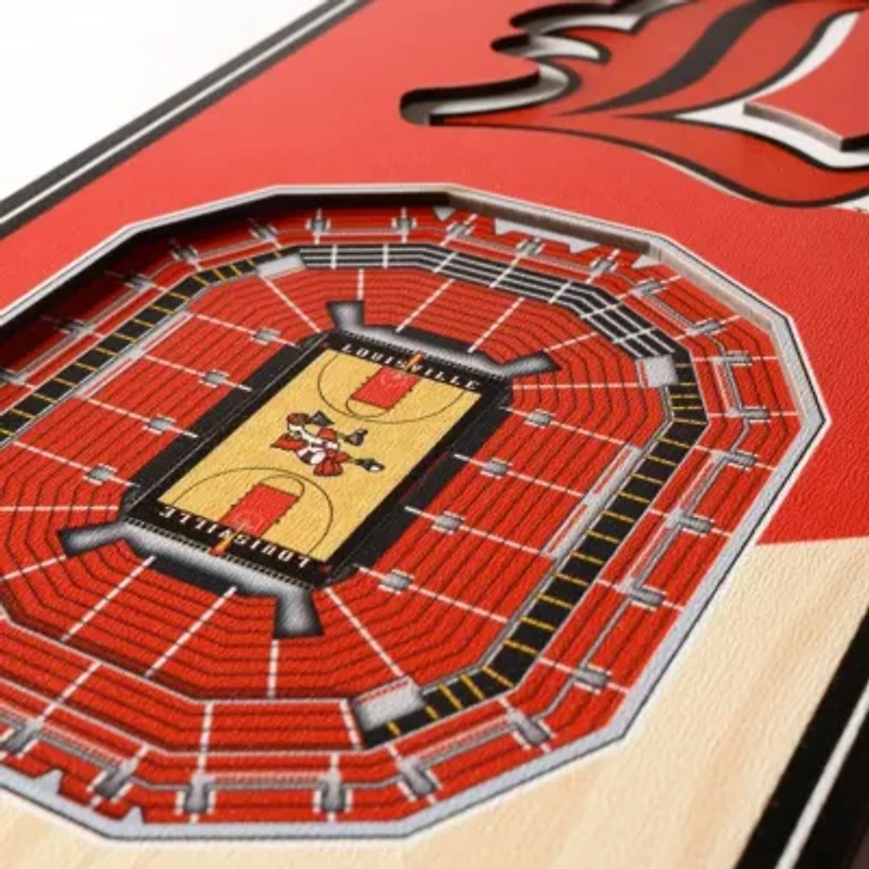 YouTheFan NCAA Louisville Cardinals 3D Stadium 6x19 Banner - KFC Yum! Center
