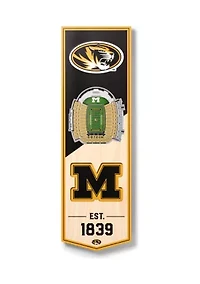 YouTheFan NCAA Missouri Tigers 3D Stadium 6x19 Banner - Faurot Field at Memorial Stadium