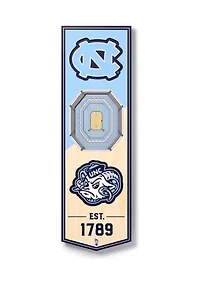 YouTheFan NCAA North Carolina Tar Heels 3D Stadium 6x19 Banner - Dean E. Smith Center