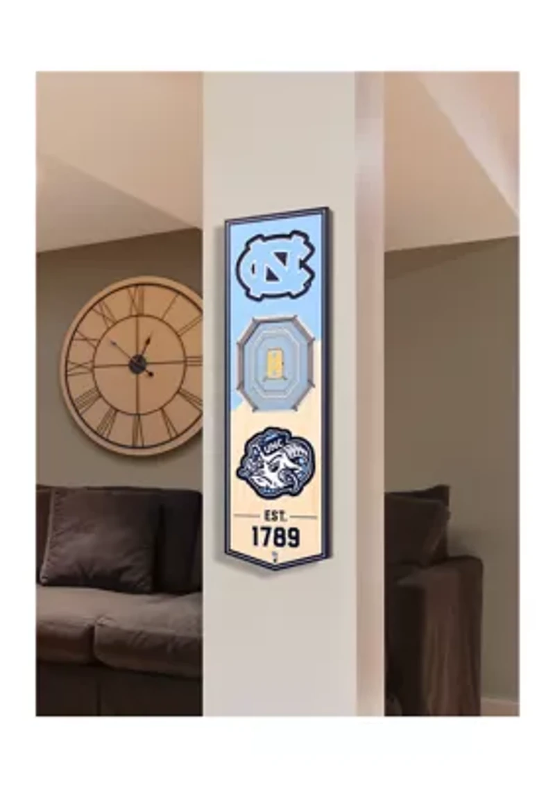 YouTheFan NCAA North Carolina Tar Heels 3D Stadium 6x19 Banner - Dean E. Smith Center