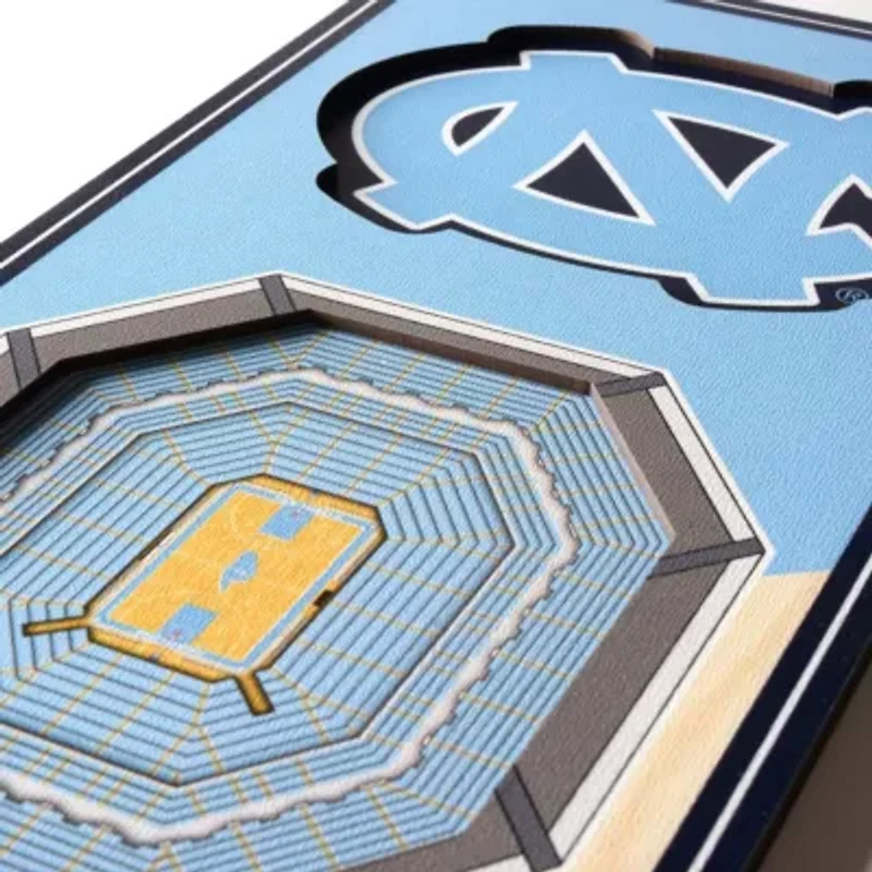 YouTheFan NCAA North Carolina Tar Heels 3D Stadium 6x19 Banner - Dean E. Smith Center