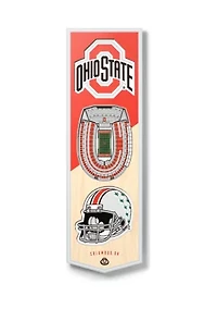 YouTheFan NCAA Ohio State Buckeyes 3D Stadium 6x19 Banner - Ohio Stadium