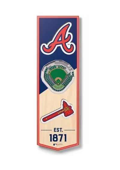 YouTheFan MLB Atlanta Braves 3D Stadium 6x19 Banner - SunTrust Park