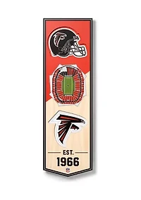 YouTheFan NFL Atlanta Falcons 3D Stadium 6x19 Banner - Benz Stadium