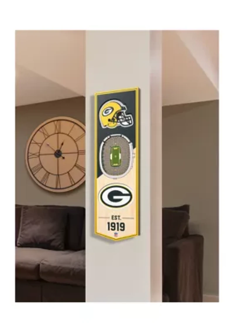 YouTheFan NFL Green Bay Packers 3D Stadium 6x19 Banner - Lambeau Field