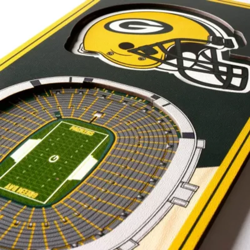 YouTheFan NFL Green Bay Packers 3D Stadium 6x19 Banner - Lambeau Field