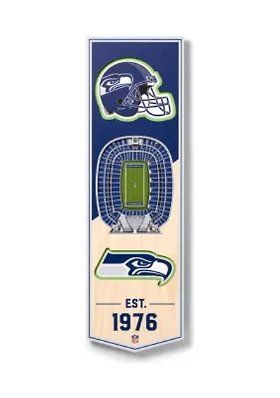 YouTheFan NFL Seattle Seahawks 3D Stadium 6x19 Banner - CenturyLink Field