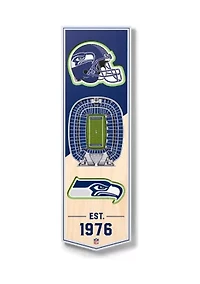 YouTheFan NFL Seattle Seahawks 3D Stadium 6x19 Banner - CenturyLink Field