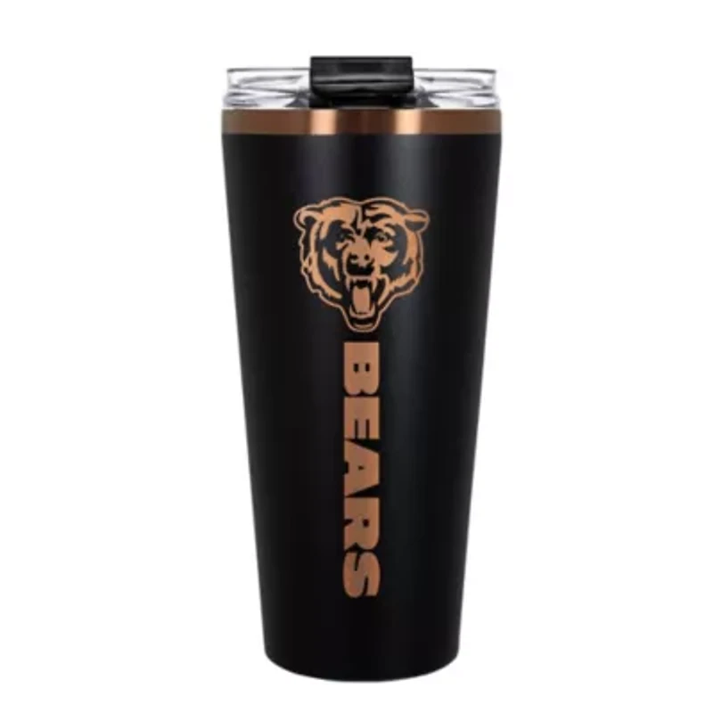 NFL Chicago Bears 32oz Black and Copper Big Slim Travel Tumbler