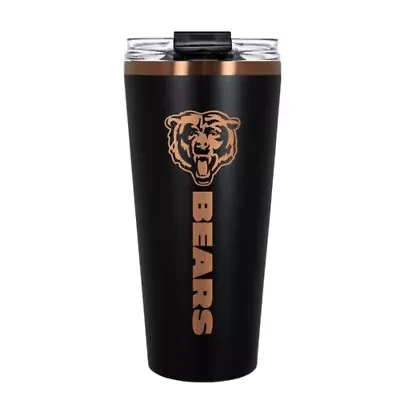 NFL Chicago Bears 32oz Black and Copper Big Slim Travel Tumbler