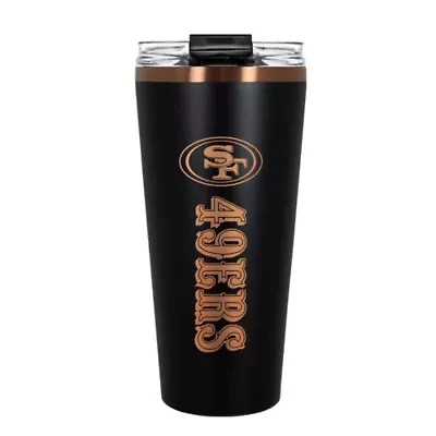 NFL San Francisco 49ers 32oz Black and Copper Big Slim Travel Tumbler