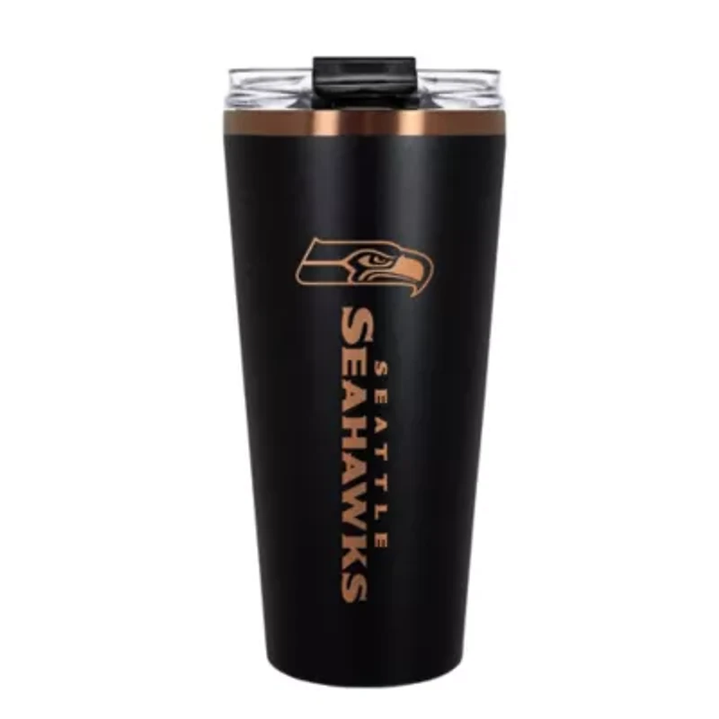 NFL Seattle Seahawks 32oz Black and Copper Big Slim Travel Tumbler