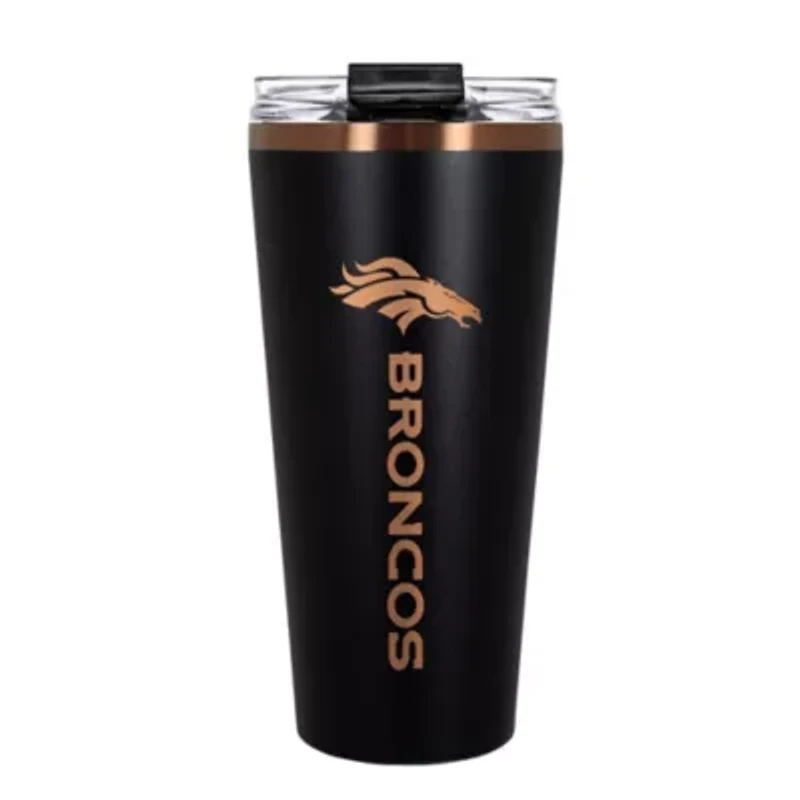 NFL Denver Broncos 32oz Black and Copper Big Slim Travel Tumbler