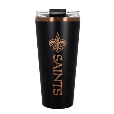 NFL New Orleans Saints 32oz Black and Copper Big Slim Travel Tumbler