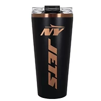 NFL New York Jets 32oz Black and Copper Big Slim Travel Tumbler