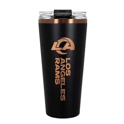 NFL Los Angeles Rams 32oz Black and Copper Big Slim Travel Tumbler