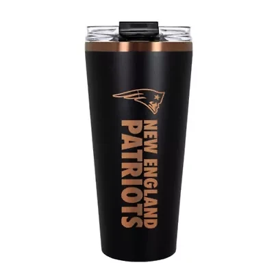 NFL New England Patriots 32oz Black and Copper Big Slim Travel Tumbler