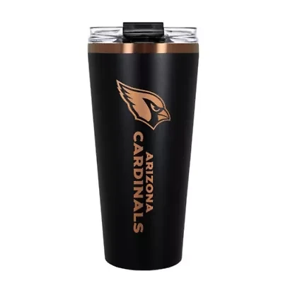 NFL Arizona Cardinals 32oz Black and Copper Big Slim Travel Tumbler
