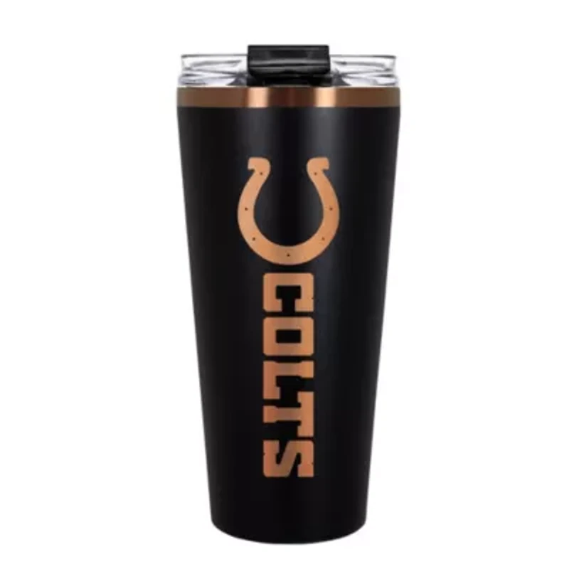 NFL Indianapolis Colts 32oz Black and Copper Big Slim Travel Tumbler