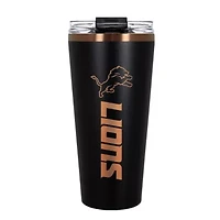 NFL Detroit Lions 32oz Black and Copper Big Slim Travel Tumbler