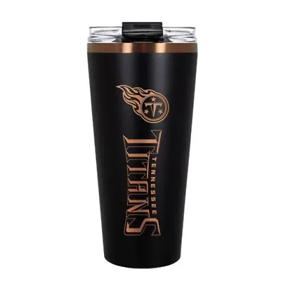 NFL Tennessee Titans 32oz Black and Copper Big Slim Travel Tumbler