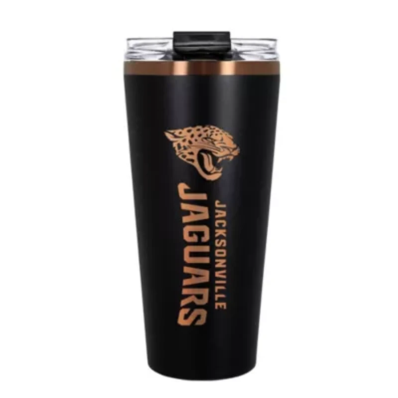 NFL Jacksonville Jaguars 32oz Black and Copper Big Slim Travel Tumbler