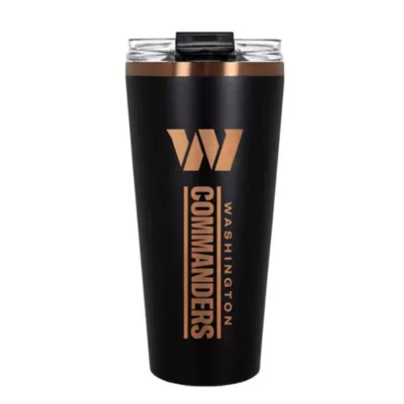 NFL Washington Commanders 32oz Black and Copper Big Slim Travel Tumbler