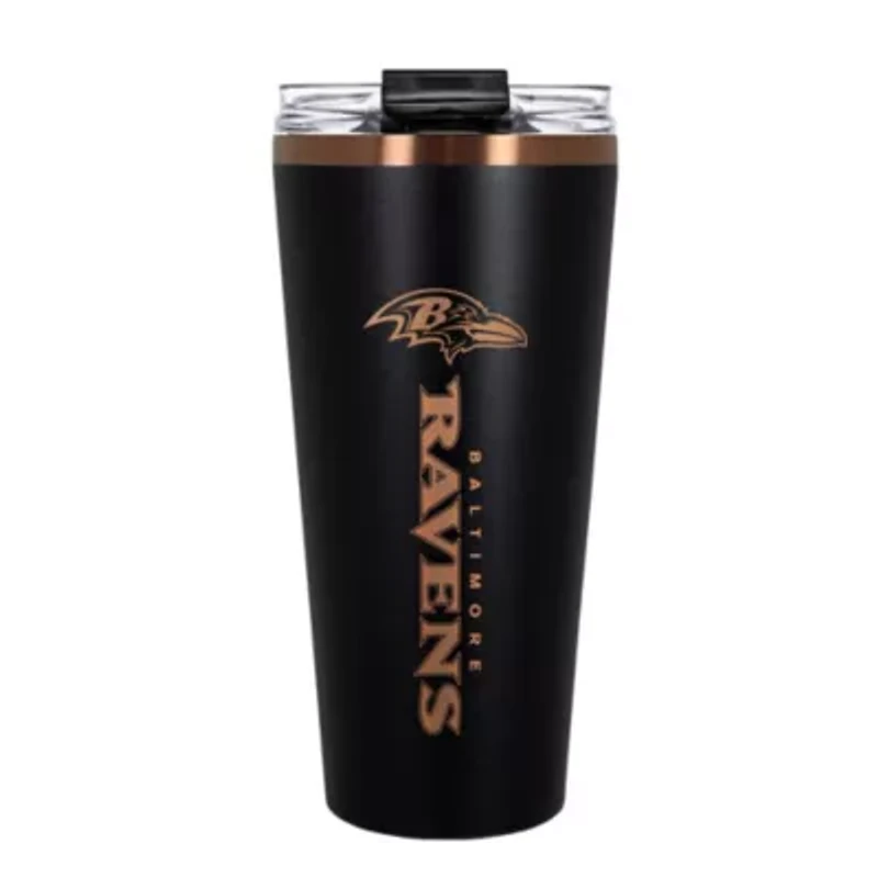 NFL Baltimore Ravens 32oz Black and Copper Big Slim Travel Tumbler