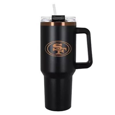 NFL San Francisco 49ers 40oz Black and Crème Colossus Travel Mug