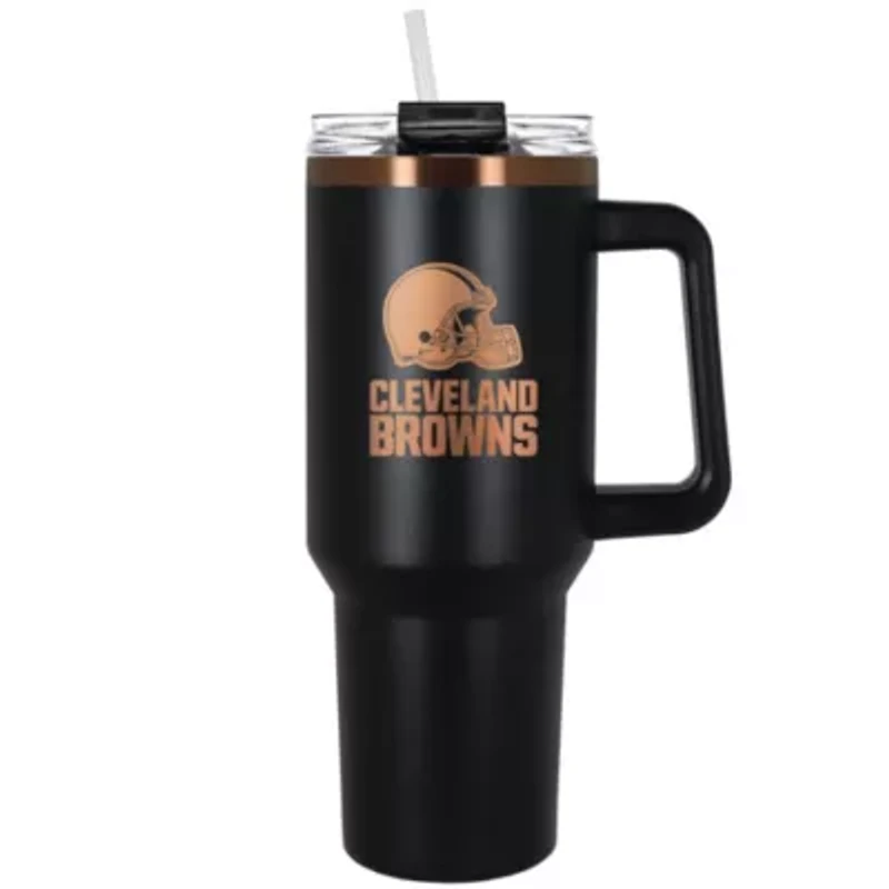 NFL Cleveland Browns 40oz Black and Crème Colossus Travel Mug