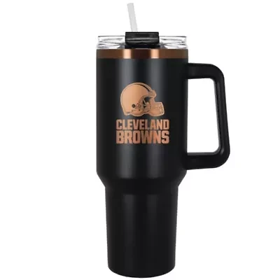 NFL Cleveland Browns 40oz Black and Crème Colossus Travel Mug