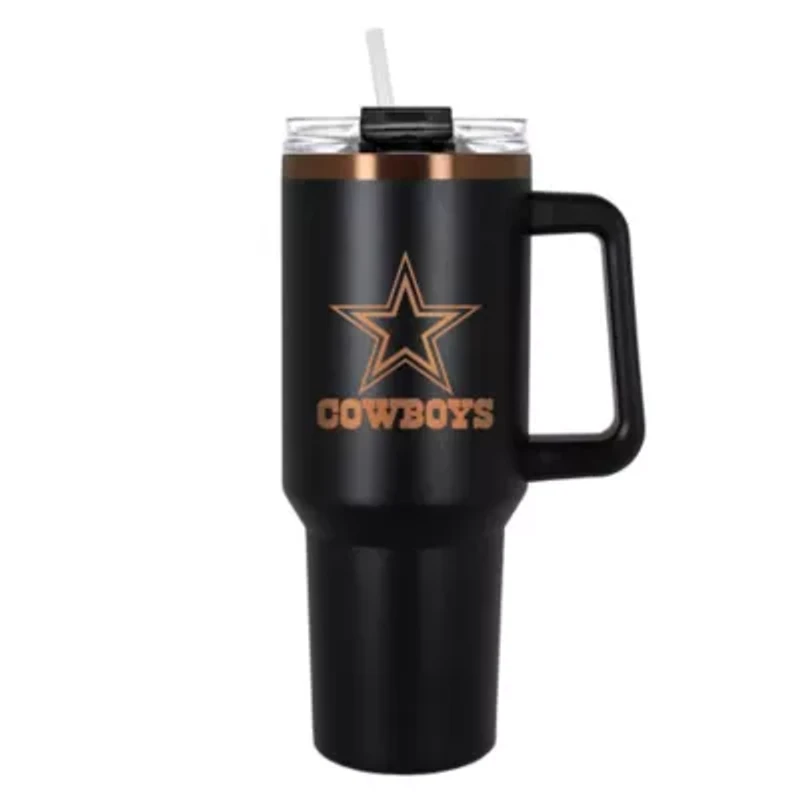 NFL Dallas Cowboys 40oz Black and Crème Colossus Travel Mug