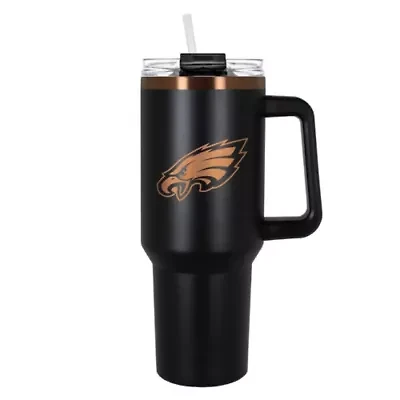 NFL Philadelphia Eagles 40oz Black and Crème Colossus Travel Mug