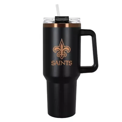 NFL New Orleans Saints 40oz Black and Crème Colossus Travel Mug