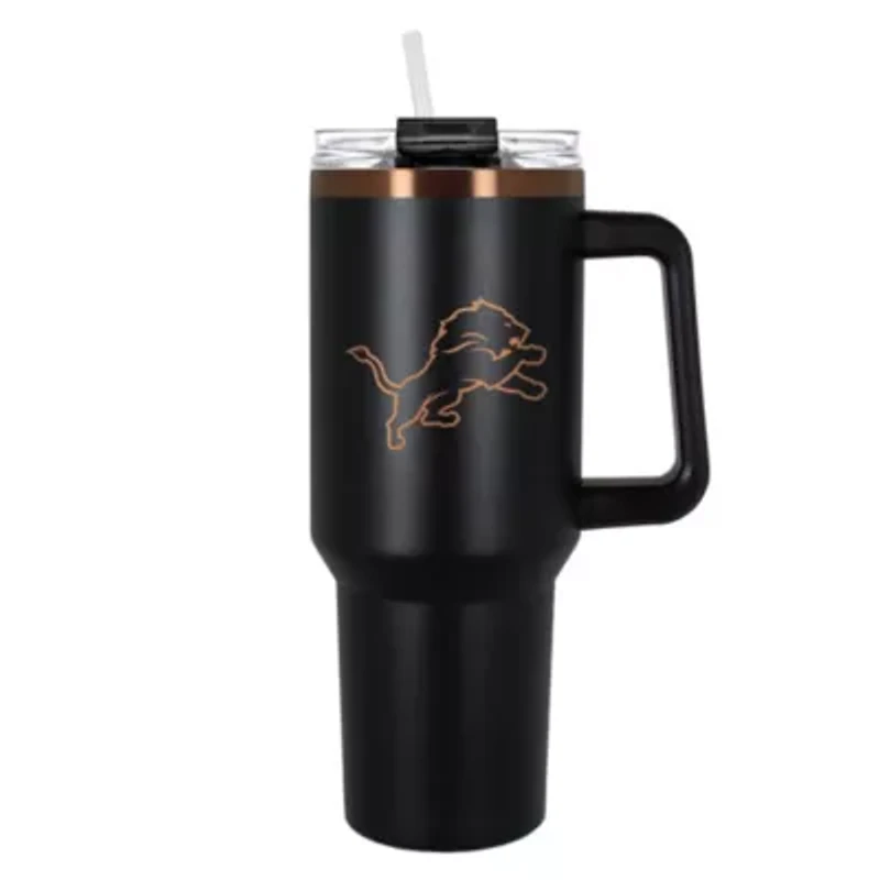 NFL Detroit Lions 40oz Black and Crème Colossus Travel Mug