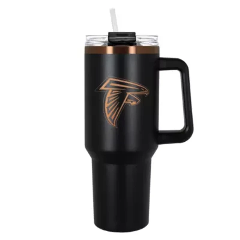 NFL Atlanta Falcons 40oz Black and Crème Colossus Travel Mug