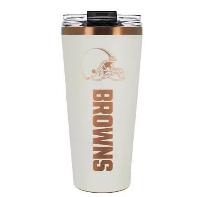 NFL Cleveland Browns 32oz Copper and Crème Big Slim Travel Tumbler