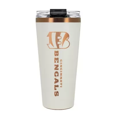 NFL Cincinnati Bengals 32oz Copper and Crème Big Slim Travel Tumbler