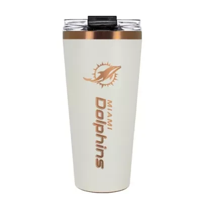 NFL Miami Dolphins 32oz Copper and Crème Big Slim Travel Tumbler